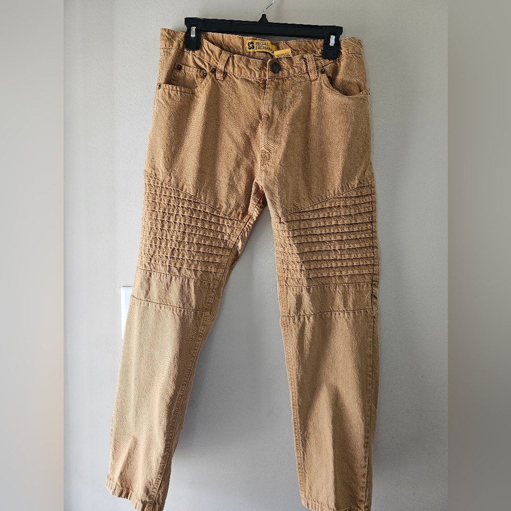 Regal Exchange Men’s Moto Panta Pants - Tobacco Tan - Size 32x30